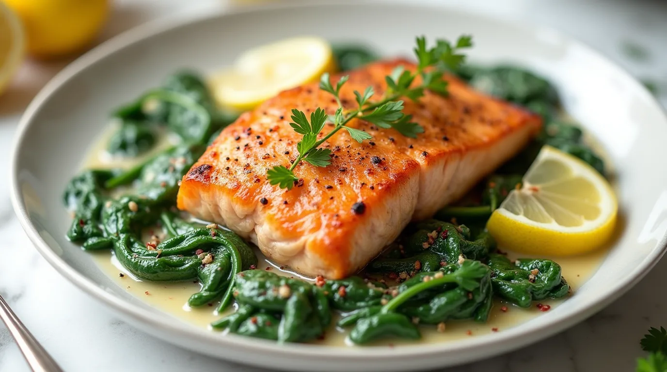 salmon spinach recipe