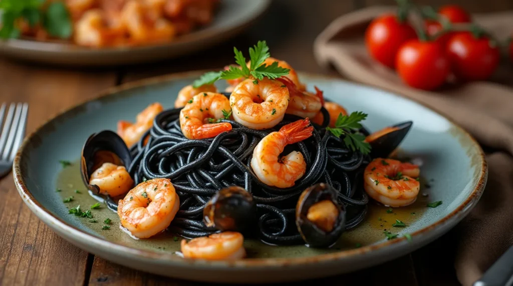 squid ink seafood pasta recipe
