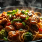 Asian-Inspired Chicken and Egg Noodle Stir-Fry