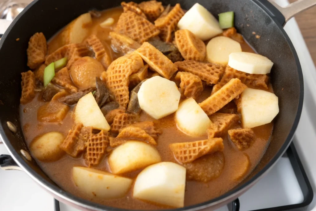 Beef Honeycomb Tripe: An Easy Recipe for Perfect Results 9 Braised-Daikon-saved-for-web