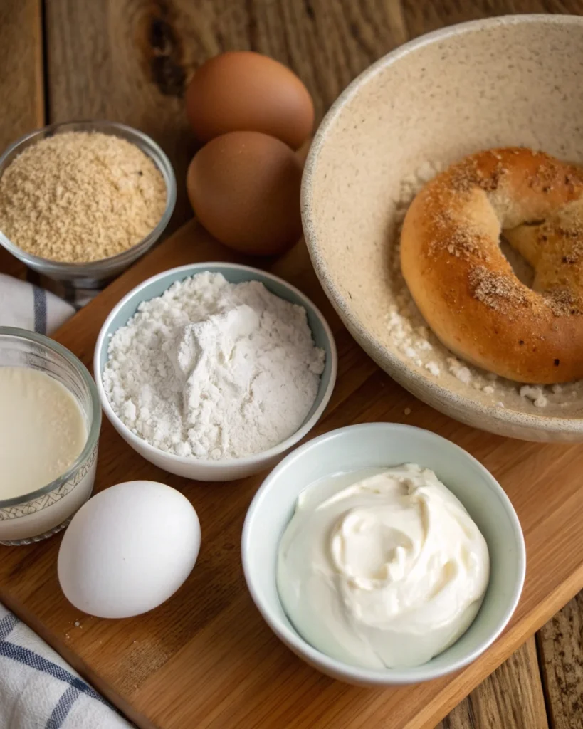 Easy Protein Bagel Recipe: Boost Your Breakfast with Protein 8 Ingredients for Easy Protein Bagel Recipe - Greek Yogurt, Protein Powder, and Flour