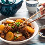 Beef Honeycomb Tripe: An Easy Recipe for Perfect Results 10 A clean, top-down shot of a serving of beef honeycomb tripe for a recipe card.