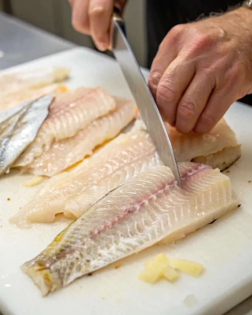 How to Make Crispy Fish Skin Chips: Easy, Crunchy & Delicious 8 Scraping boiled fish skin with knife